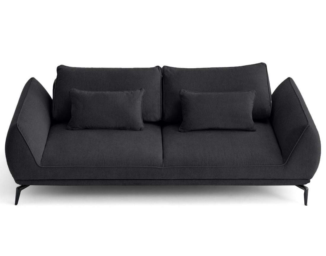 Canapé droit 3 places convertible en tissu texturé Arica Canapé droit 3 places convertible en tissu texturé Arica