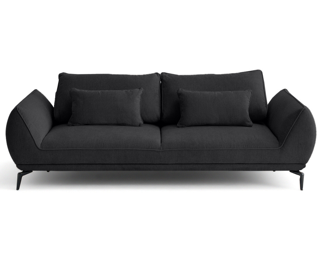 Canapé droit 3 places convertible en tissu texturé Arica Canapé droit 3 places convertible en tissu texturé Arica