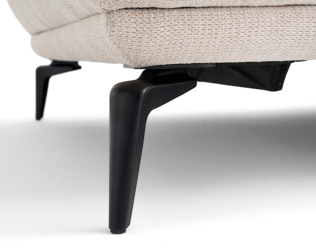 Canapé droit 3 places convertible en tissu texturé Arica