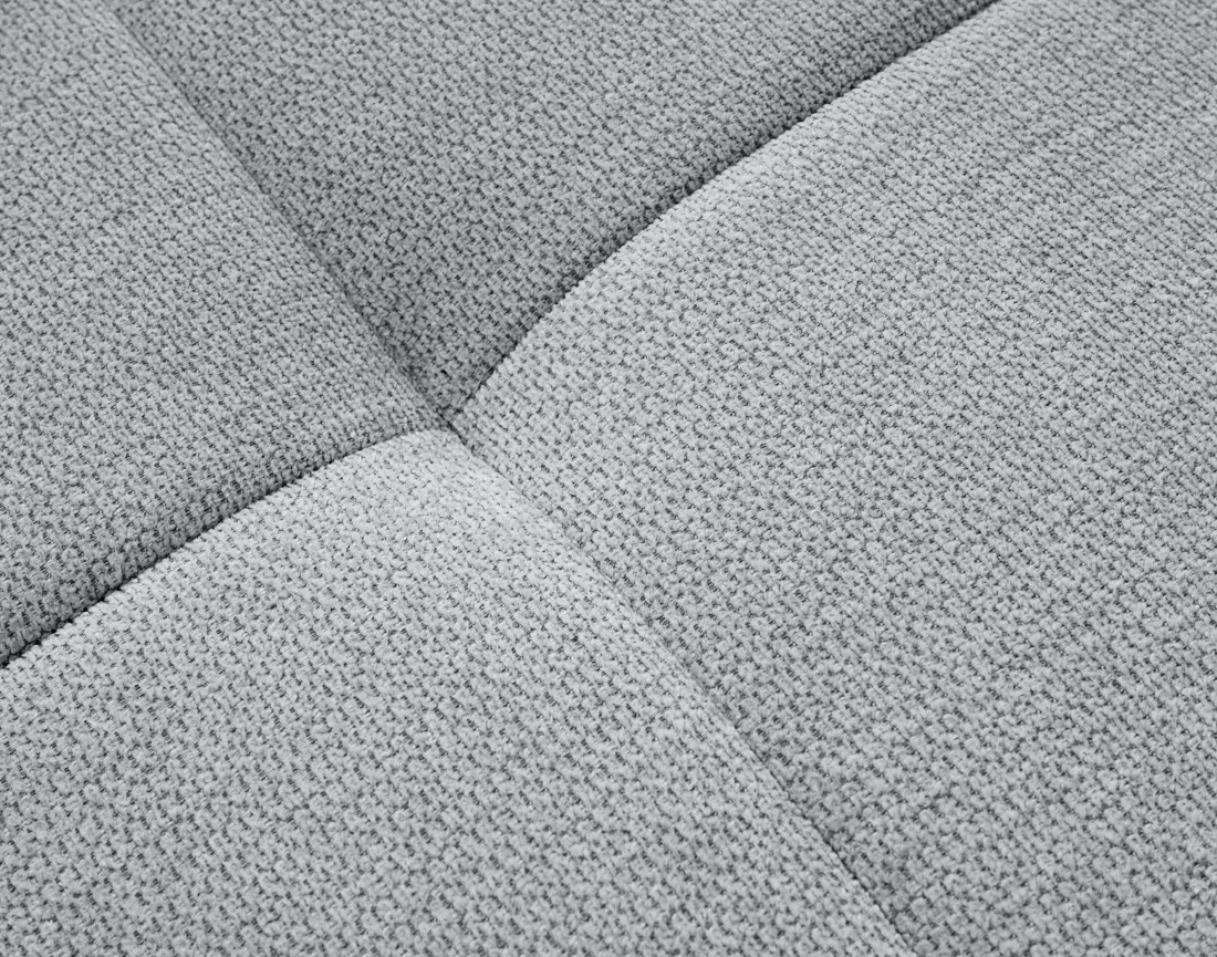 Canapé d'angle droit 4 places convertible avec coffre en tissu texturé Rimini Canapé d'angle droit 4 places convertible avec coffre en tissu texturé Rimini
