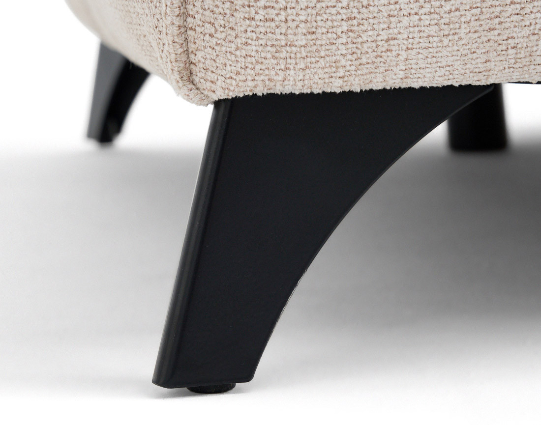 Canapé d'angle droit 4 places convertible avec coffre en tissu texturé Rimini