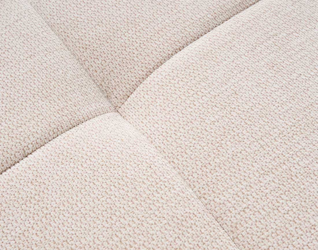 Canapé d'angle droit 4 places convertible avec coffre en tissu texturé Rimini