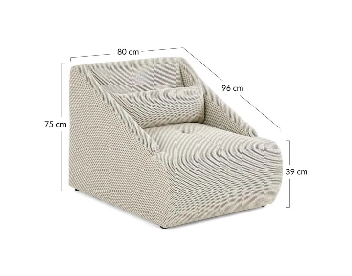 Fauteuil en tissu mailles 3D Onyx