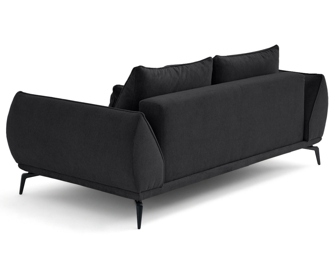 Canapé droit 2 places en tissu texturé Arica Canapé droit 2 places en tissu texturé Arica