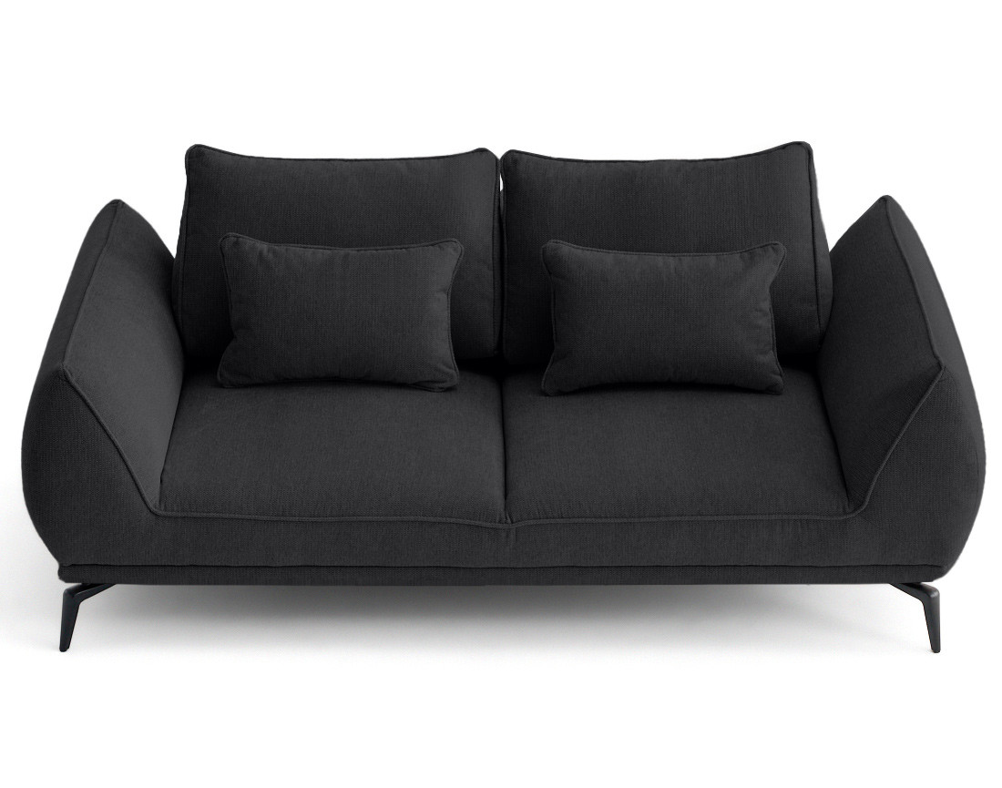 Canapé droit 2 places en tissu texturé Arica Canapé droit 2 places en tissu texturé Arica