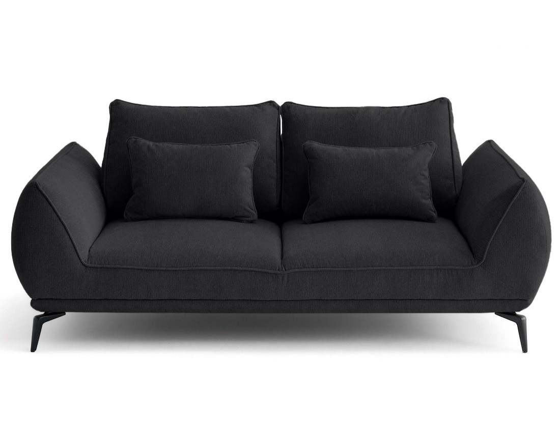 Canapé droit 2 places en tissu texturé Arica Canapé droit 2 places en tissu texturé Arica