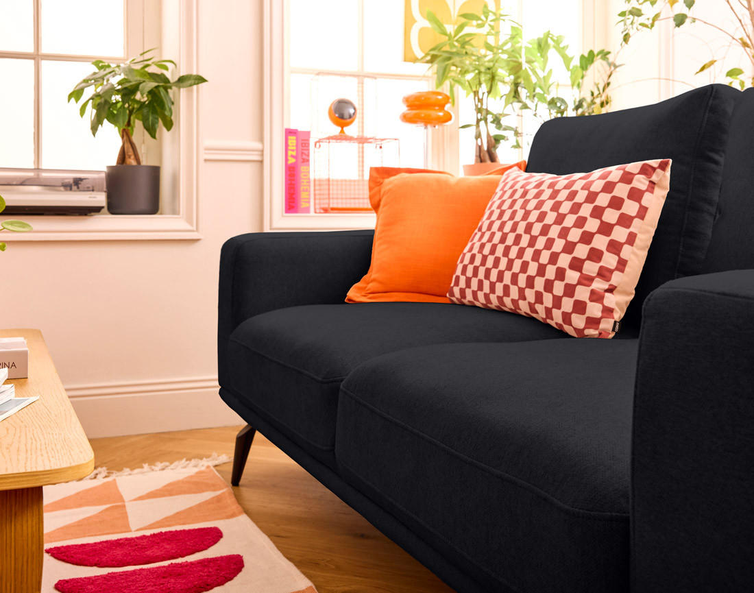 Canapé droit 2 places en tissu Vicence Canapé droit 2 places en tissu Vicence