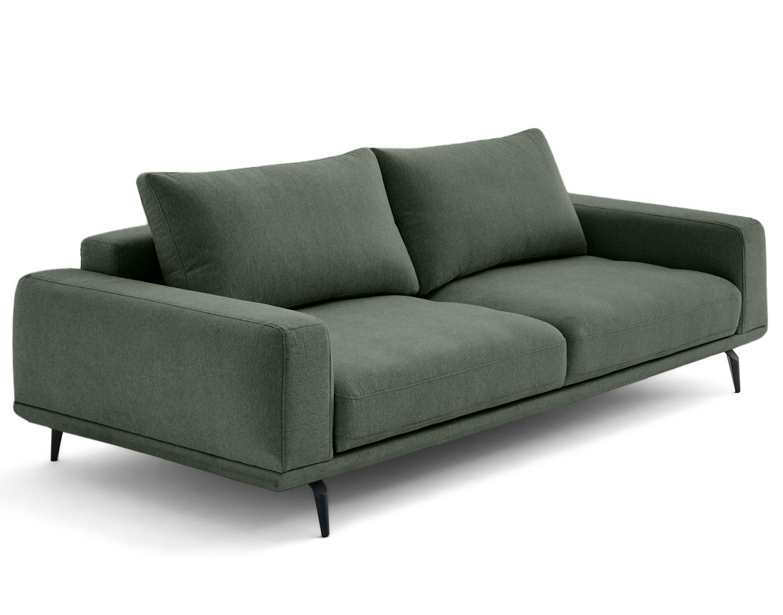 Canapé droit 3 places convertible en tissu Vicence