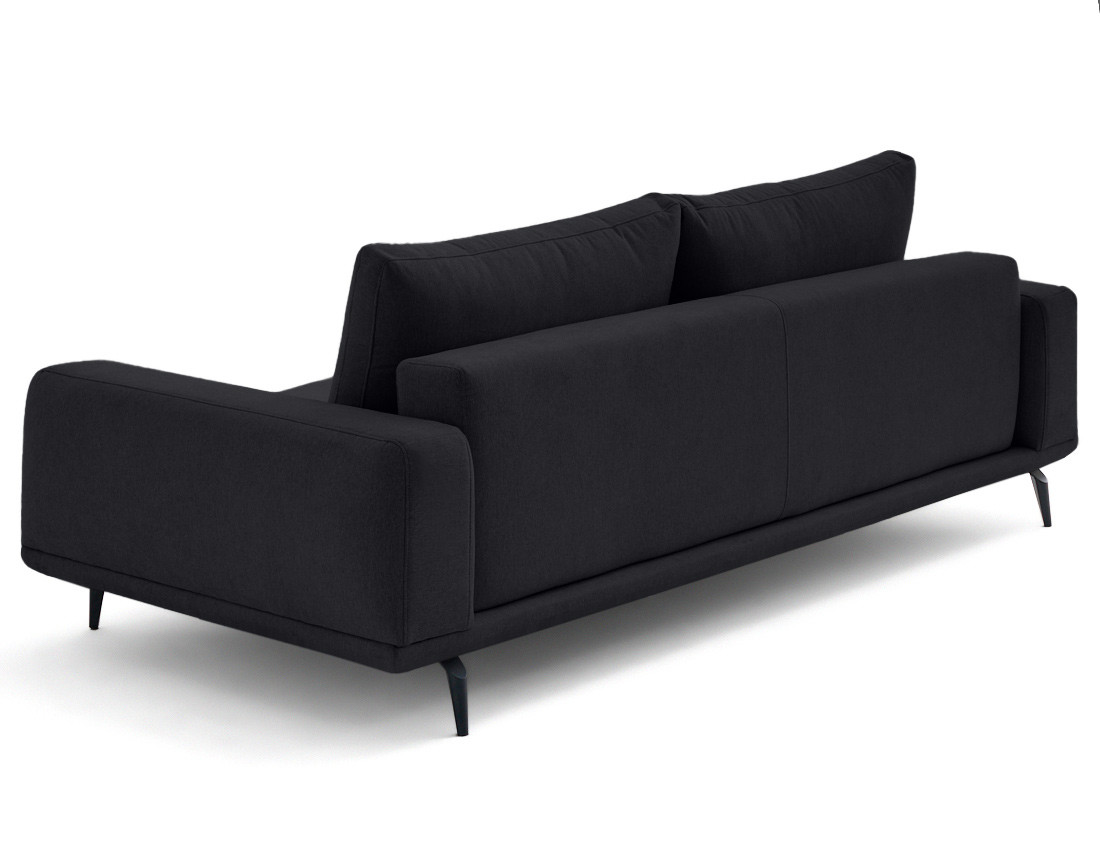 Canapé droit 3 places convertible en tissu Vicence Canapé droit 3 places convertible en tissu Vicence