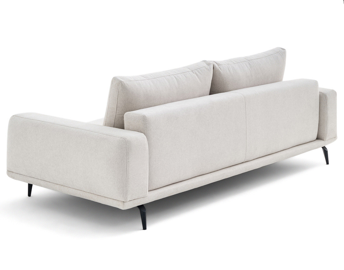 Canapé droit 3 places convertible en tissu Vicence