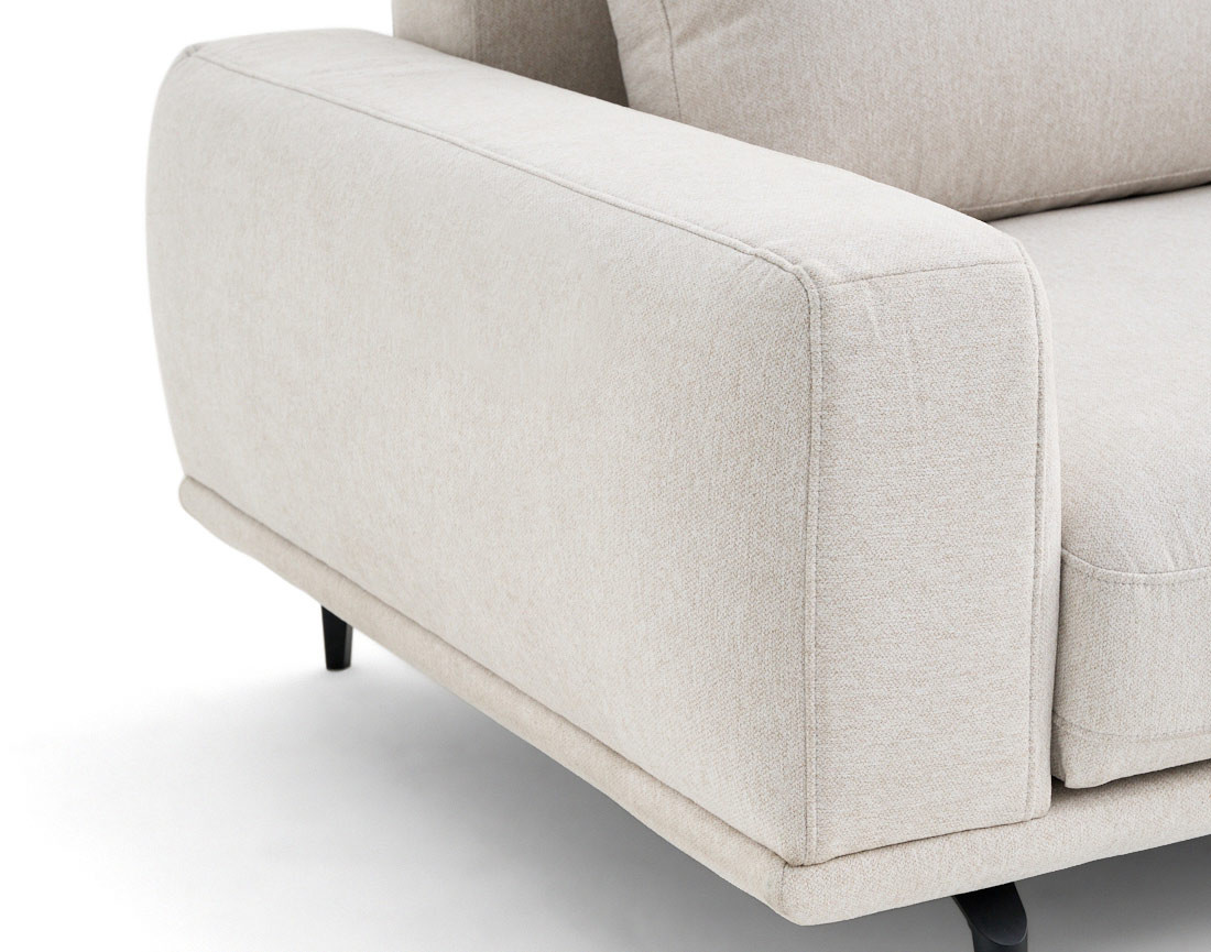 Canapé droit 3 places convertible en tissu Vicence