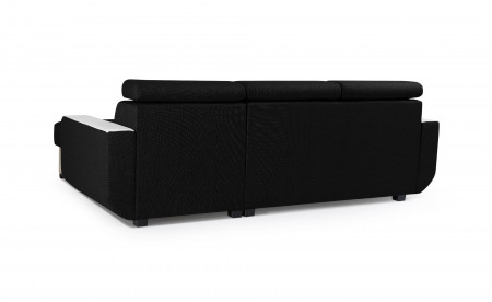 Dustin - Canapé d'angle réversible - 4 places - Convertible avec coffre - Têtières réglables Dustin - Canapé d'angle réversible - 4 places - Convertible avec coffre - Têtières réglables