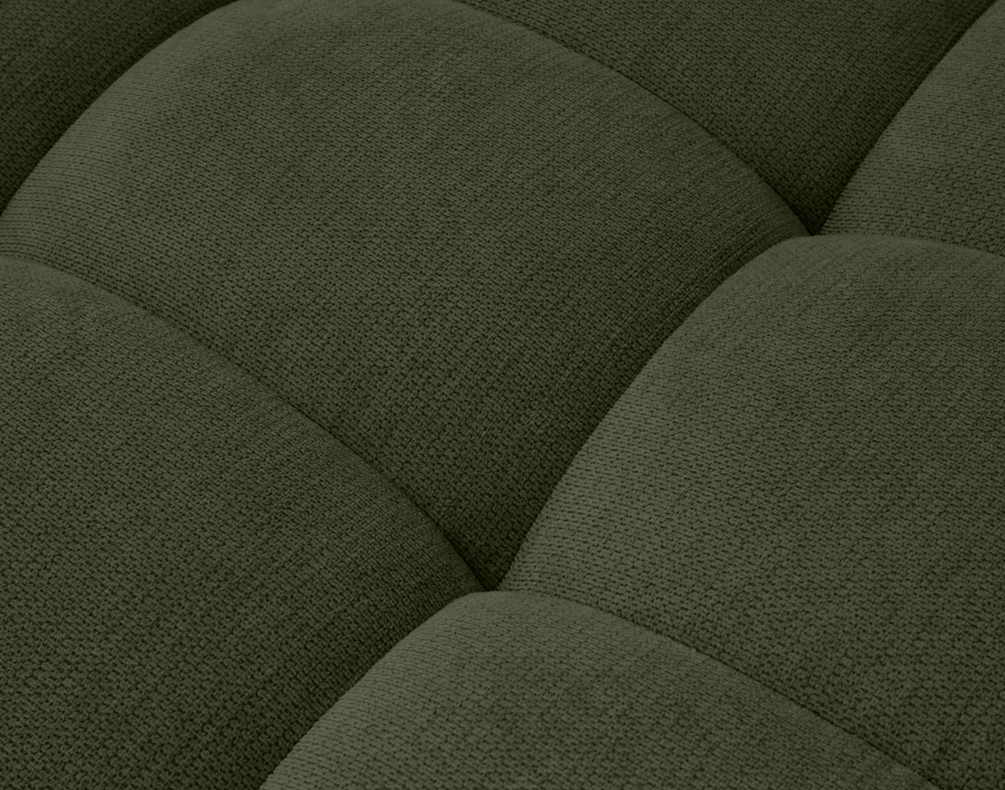 Canapé d'angle gauche 4 places avec têtières réglables en tissu texturé Matera