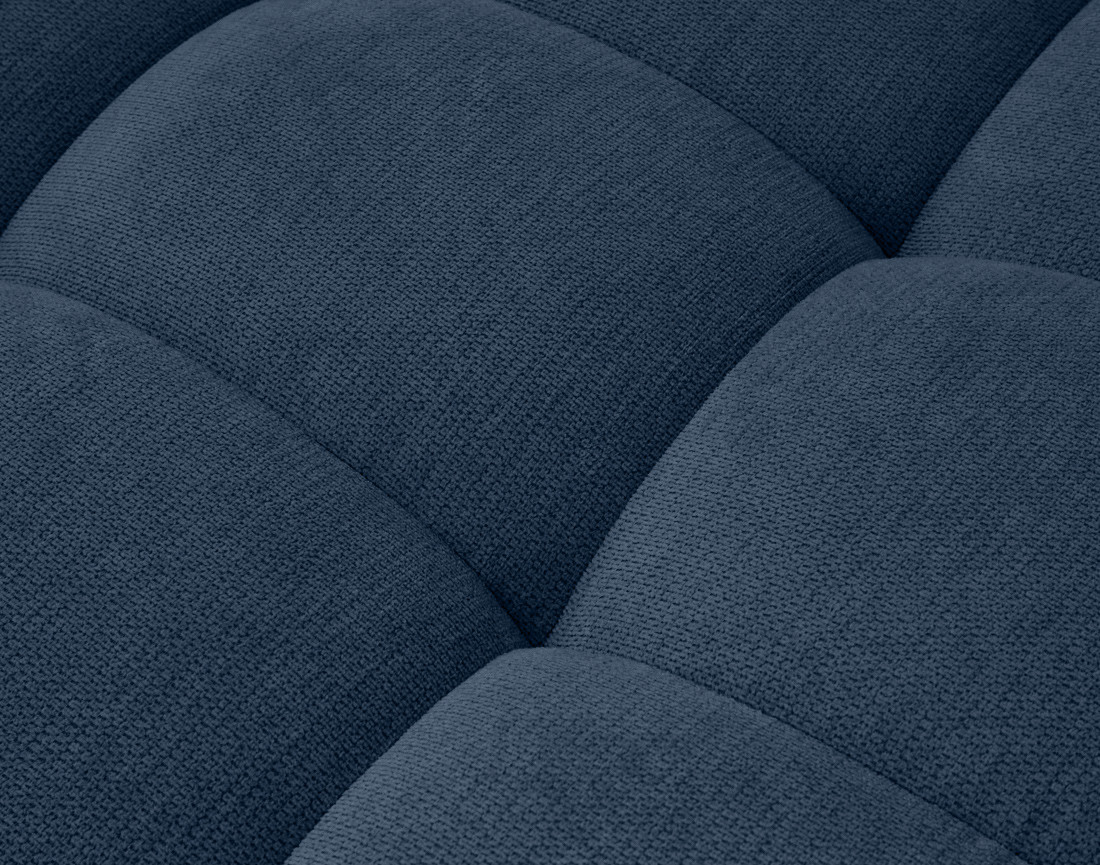 Canapé d'angle gauche 4 places avec têtières réglables en tissu texturé Matera