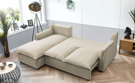 BOBOCHIC MONA - Canapé d'angle convertible - avec coffre - 4 places - Gauche BOBOCHIC MONA - Canapé d'angle convertible - avec coffre - 4 places - Gauche