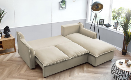 BOBOCHIC MONA - Canapé d'angle convertible - avec coffre - 4 places - Droit BOBOCHIC MONA - Canapé d'angle convertible - avec coffre - 4 places - Droit