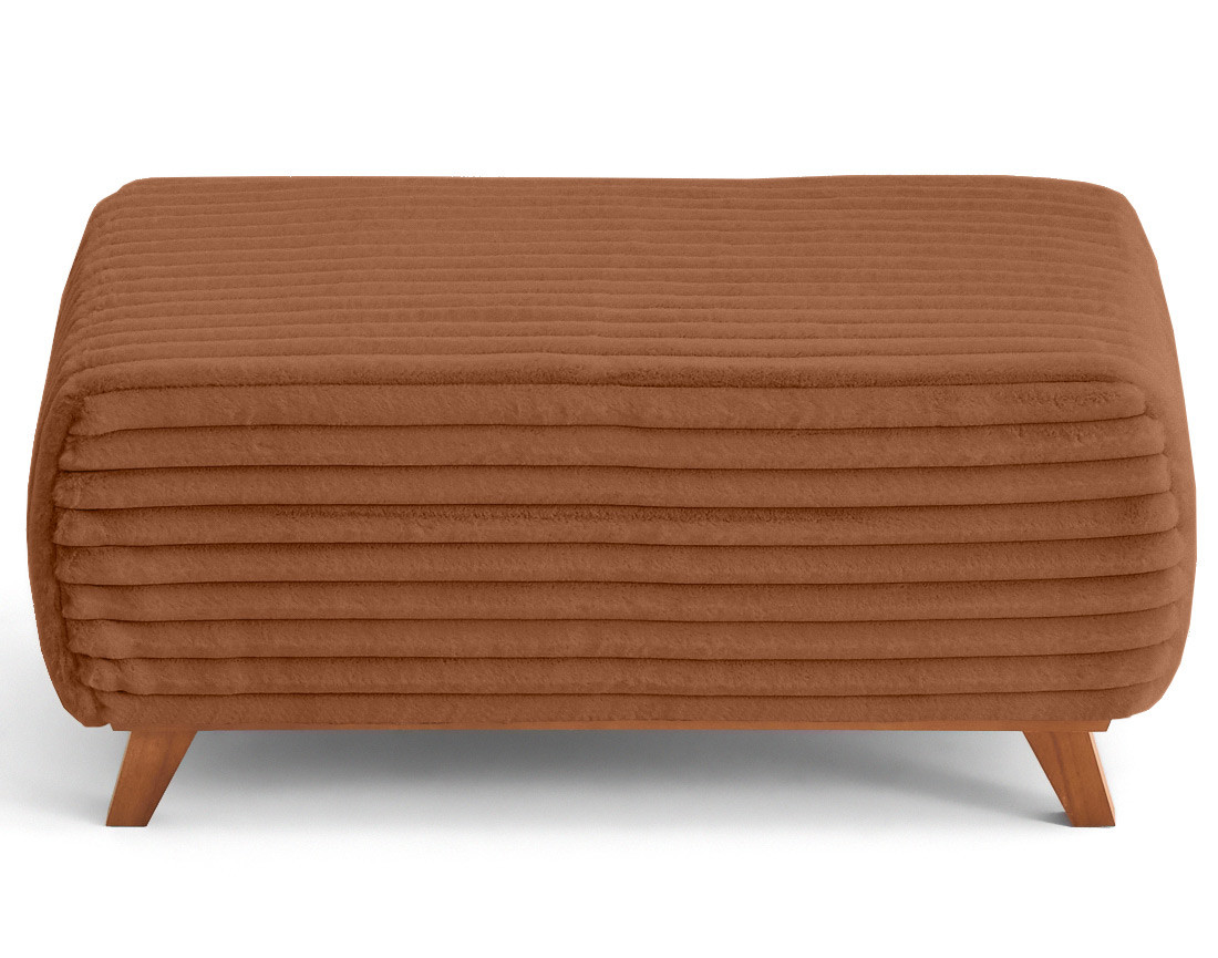 Lit coffre avec bout de lit 140x200 sommier inclus fausse fourrure côtelé Cristal
