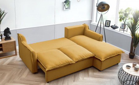 BOBOCHIC MONA - Canapé d'angle convertible - avec coffre - 4 places - Droit BOBOCHIC MONA - Canapé d'angle convertible - avec coffre - 4 places - Droit