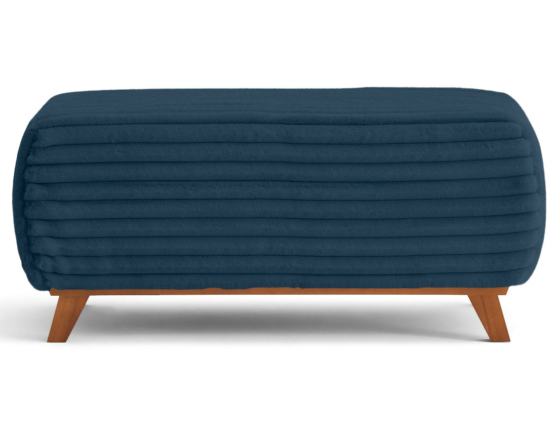 Lit coffre avec bout de lit 160x200 cm sommier inclus fausse fourrure côtelé Cristal