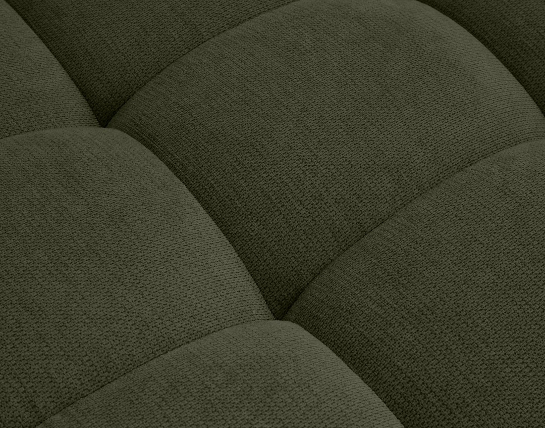 Canapé d'angle droit 4 places avec têtières réglables en tissu texturé Matera