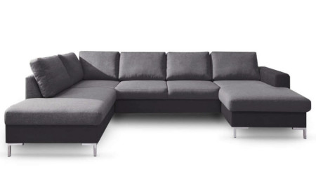 BOBOCHIC LILLY - Canapé panoramique convertible en tissu - coffre - angle gauche BOBOCHIC LILLY - Canapé panoramique convertible en tissu - coffre - angle gauche