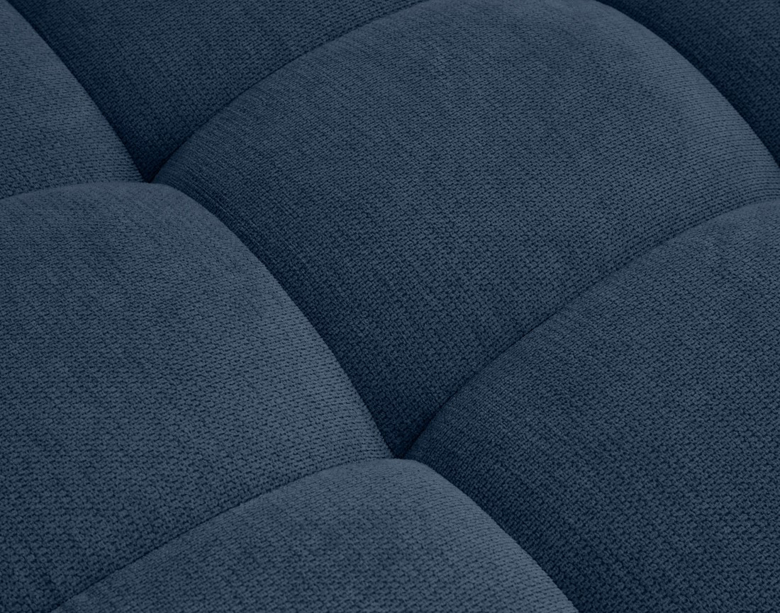 Canapé d'angle droit 4 places avec têtières réglables en tissu texturé Matera