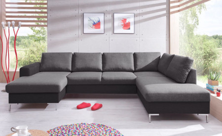 BOBOCHIC LILLY - Canapé panoramique convertible en tissu- coffre - angle droit BOBOCHIC LILLY - Canapé panoramique convertible en tissu- coffre - angle droit
