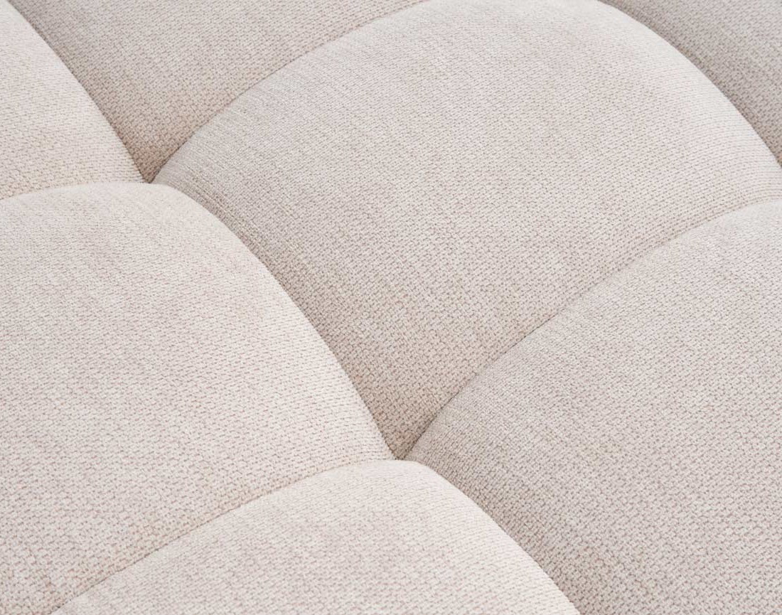 Canapé d'angle droit 3 places avec têtières réglables en tissu texturé Matera Canapé d'angle droit 3 places avec têtières réglables en tissu texturé Matera