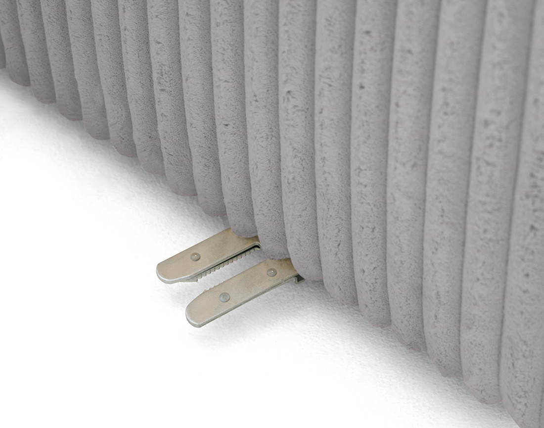 Canapé modulable d'angle droit 4 places en velours côtelé grosses côtes Victoire