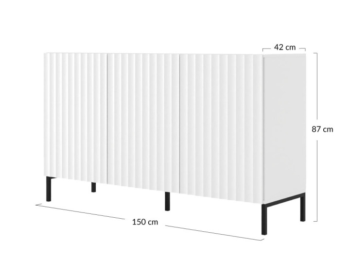 Buffet bas pieds dorés 150 cm Lara