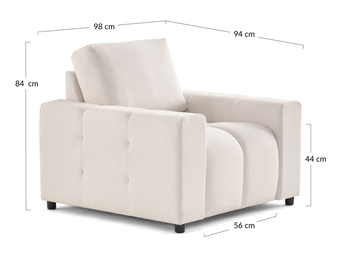 Fauteuil en tissu Crocus