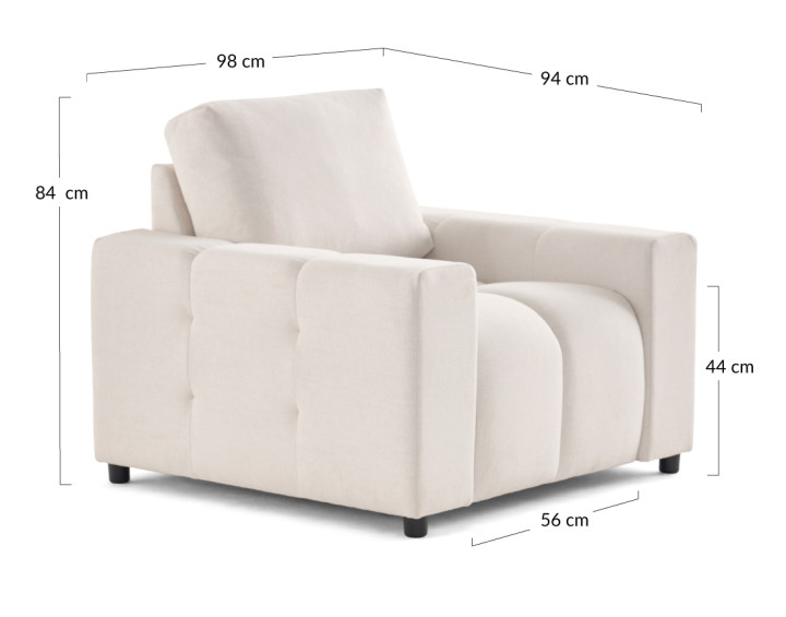 Fauteuil en tissu Crocus