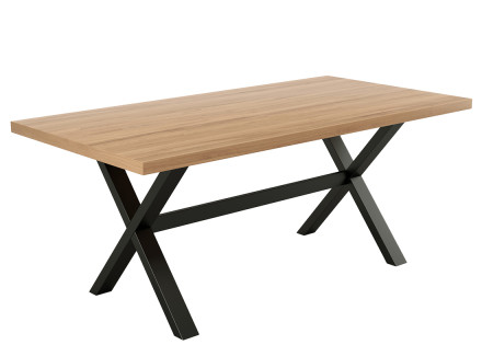 Table à manger chêne et hêtre massif 180 cm Woody