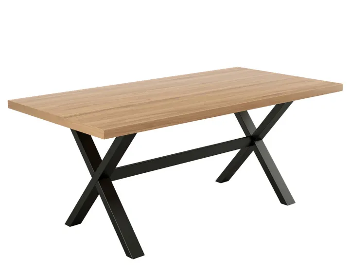 Table à manger chêne et hêtre massif 180 cm Woody