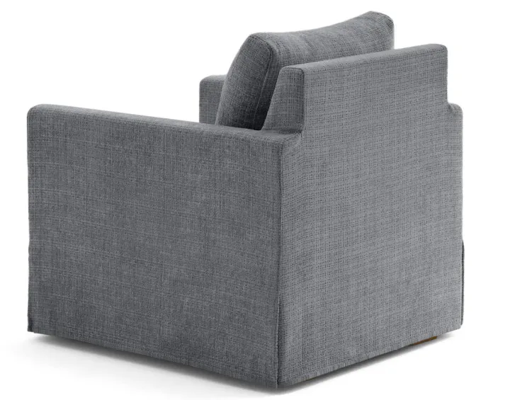 Fauteuil déhoussable en velours texturé Serena