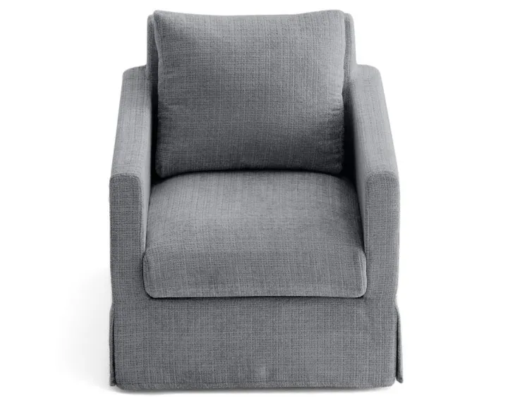 Fauteuil déhoussable en velours texturé Serena