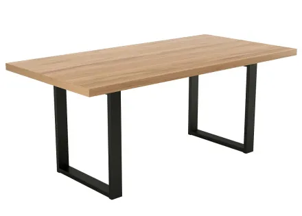 Table à manger chêne et hêtre massif 180 cm Jessie