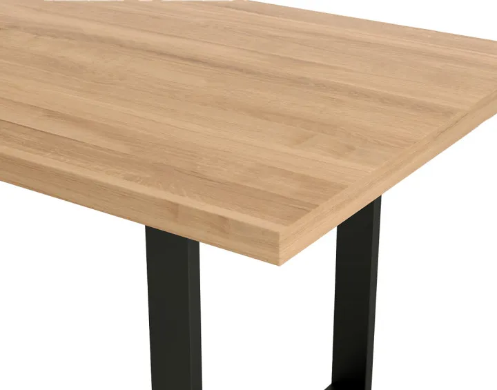 Table à manger chêne et hêtre massif 180 cm Jessie