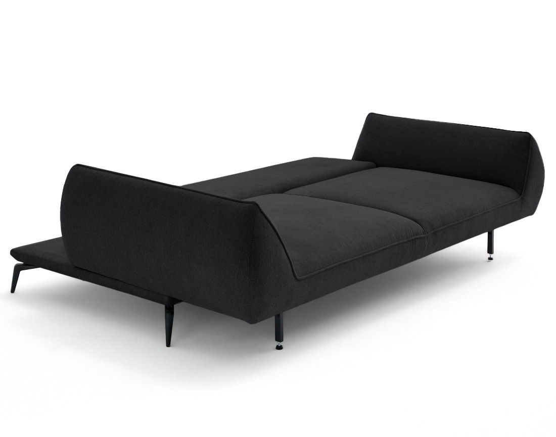 Canapé droit 3 places convertible en tissu texturé Arica Canapé droit 3 places convertible en tissu texturé Arica