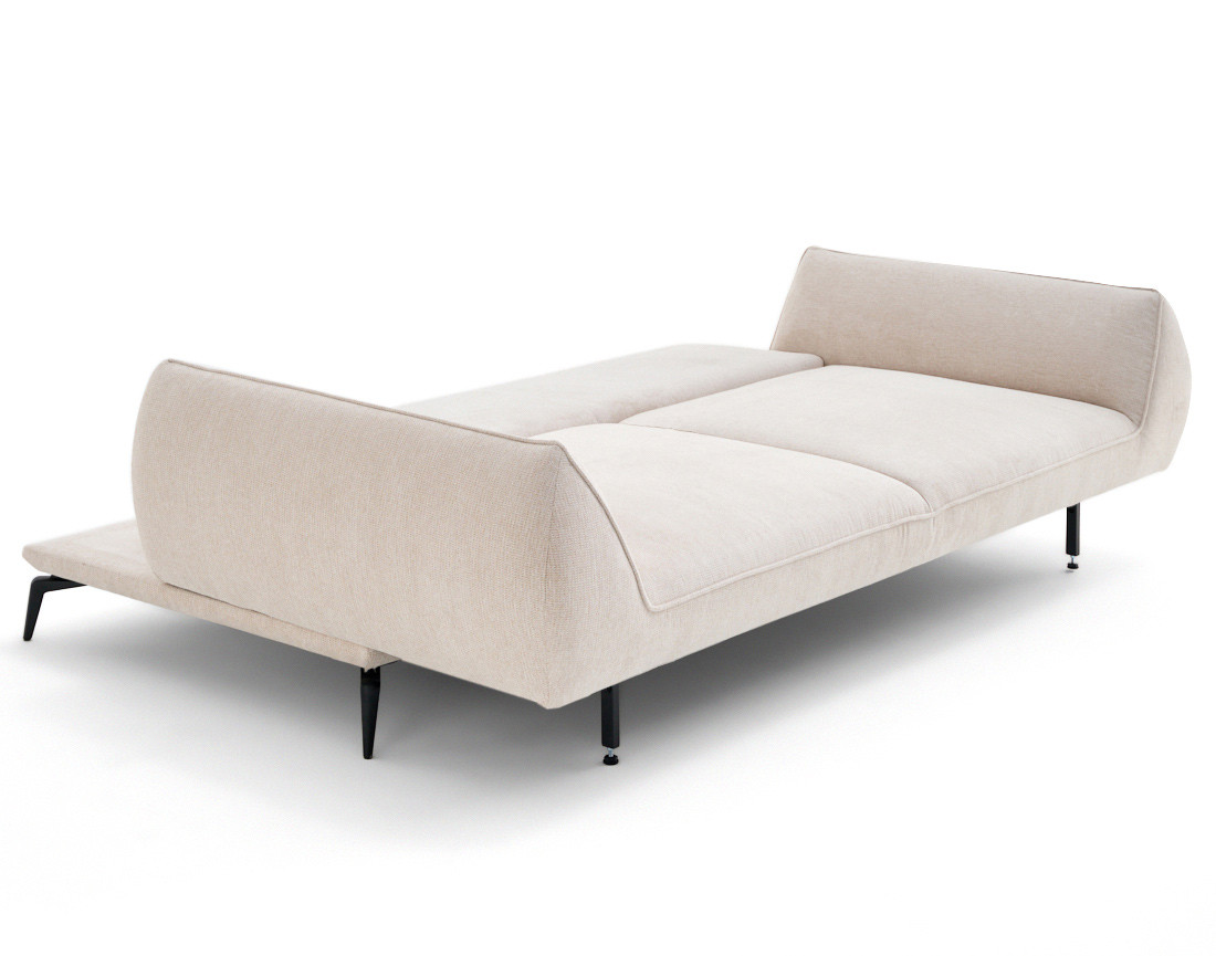 Canapé droit 3 places convertible en tissu texturé Arica