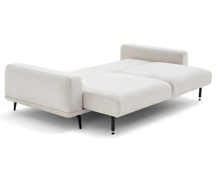 Canapé droit 3 places convertible en tissu Vicence