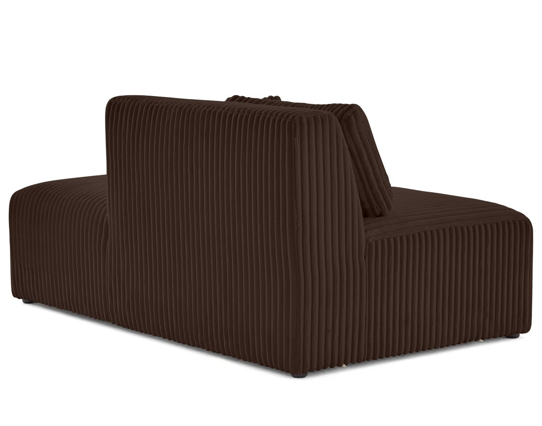 Module d'assise droit en velours côtelé grosses côtes Victoire