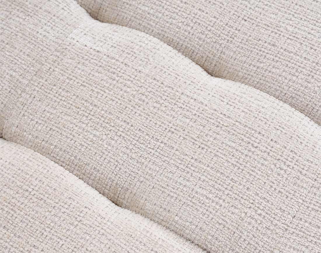 Canapé d'angle droit 4 places convertible avec coffre en velours texturé Anna