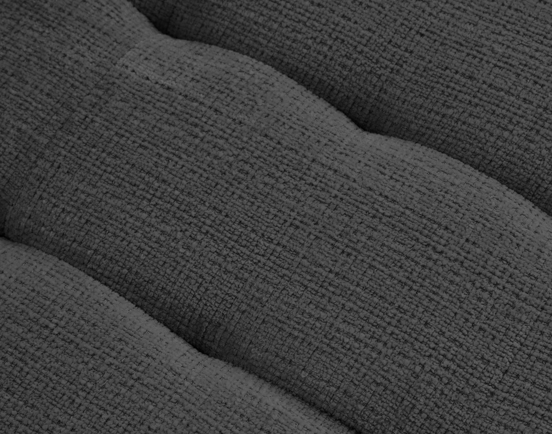 Canapé d'angle droit 4 places convertible avec coffre en velours texturé Anna