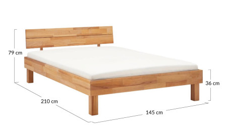 Cadre de lit 140x200 cm chêne massif Bonnie Cadre de lit 140x200 cm chêne massif Bonnie