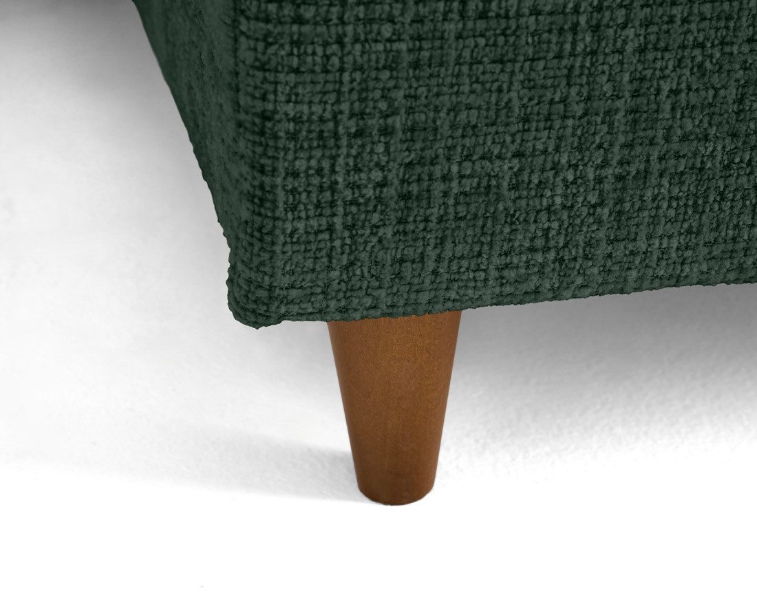 Canapé d'angle droit 5 places convertible en velours texturé Anna