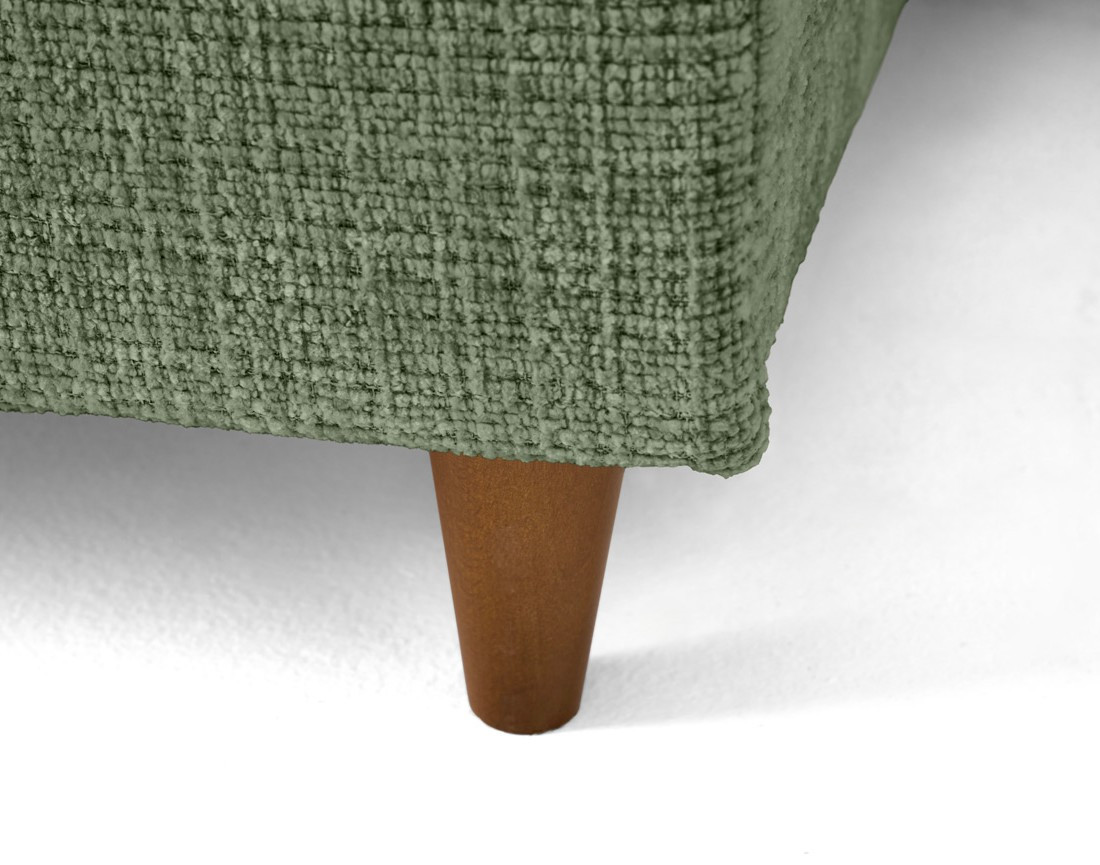 Canapé d'angle gauche 5 places convertible en velours texturé Anna