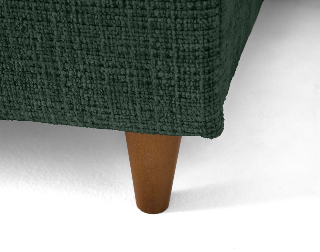 Canapé d'angle gauche 5 places convertible en velours texturé Anna