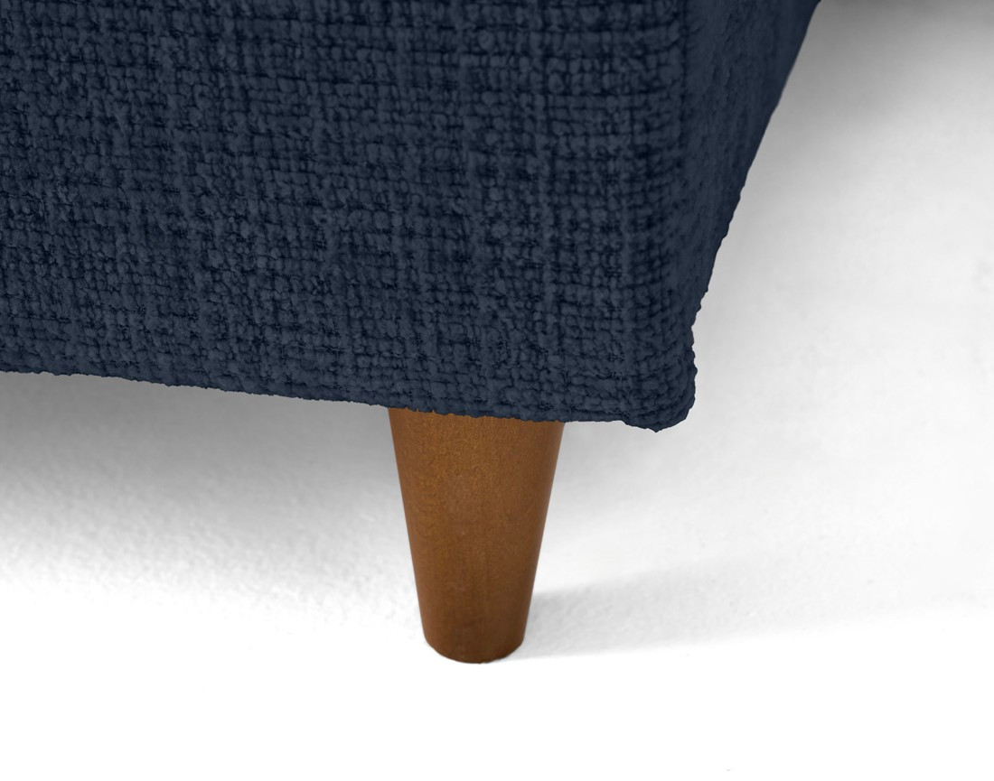 Canapé d'angle gauche 5 places convertible en velours texturé Anna