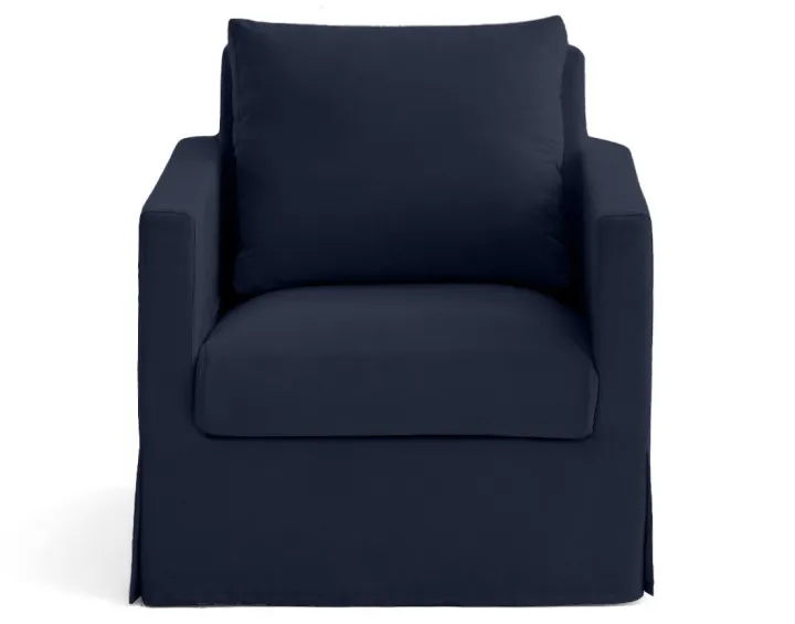 Fauteuil déhoussable en tissu Serena